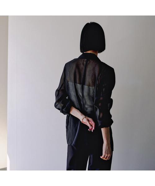 クロシェ CLOCHE CLOCHE シアージャケット 510-85029 サマージャケット ダブル （88/ブラック） 88/ブラック