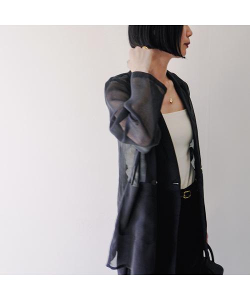 クロシェ CLOCHE CLOCHE シアージャケット 510-85029 サマージャケット ダブル （88/ブラック） 88/ブラック