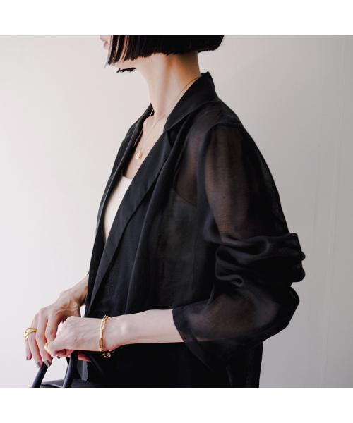 クロシェ CLOCHE CLOCHE シアージャケット 510-85029 サマージャケット ダブル （88/ブラック） 88/ブラック