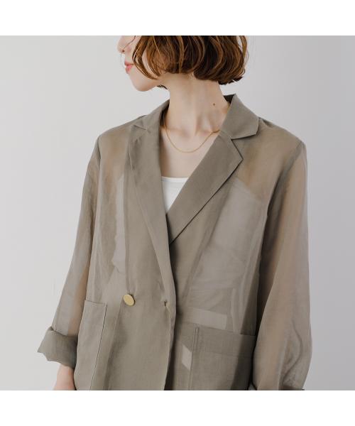 クロシェ CLOCHE CLOCHE シアージャケット 510-85029 サマージャケット ダブル （88/ブラック） 88/ブラック
