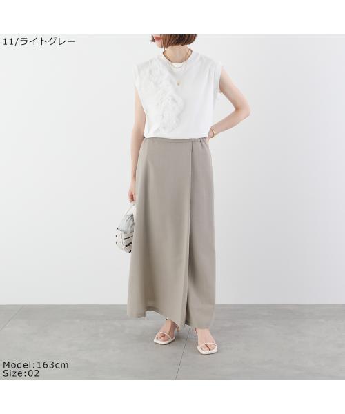 クロシェ CLOCHE CLOCHE スカート ドライジョーゼット 86552  タックラップ （11/ライトベージュ） 11/ライトベージュ