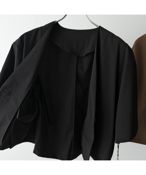 クロシェ CLOCHE CLOCHE ジャケット 84511 接触冷感 ノーカラー ショート丈 （88/ブラック） 88/ブラック