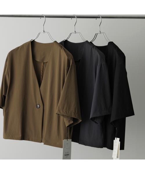 クロシェ CLOCHE CLOCHE ジャケット 84511 接触冷感 ノーカラー ショート丈 （88/ブラック） 88/ブラック
