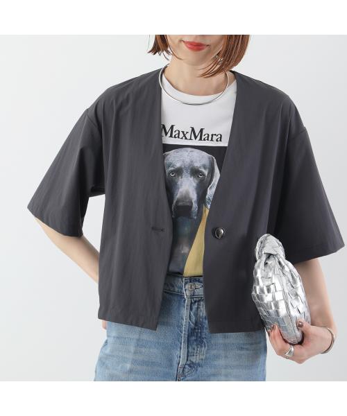 クロシェ CLOCHE CLOCHE ジャケット 84511 接触冷感 ノーカラー ショート丈 （78/チャコールグレー） 78/チャコールグレー