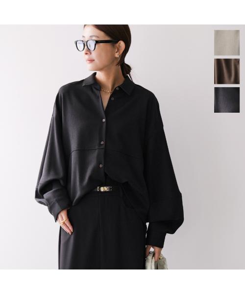 クロシェ CLOCHE CLOCHE シャツ 85639 ブラウス ボリュームスリーブ （85/ブラウン） 85/ブラウン