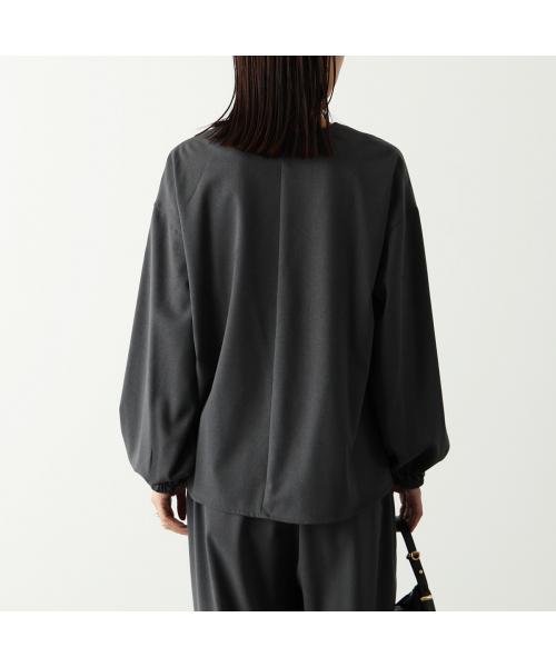 クロシェ CLOCHE CLOCHE ブラウス 85667 Vネック シアーバター ストレッチ （78/グレー） 78/グレー