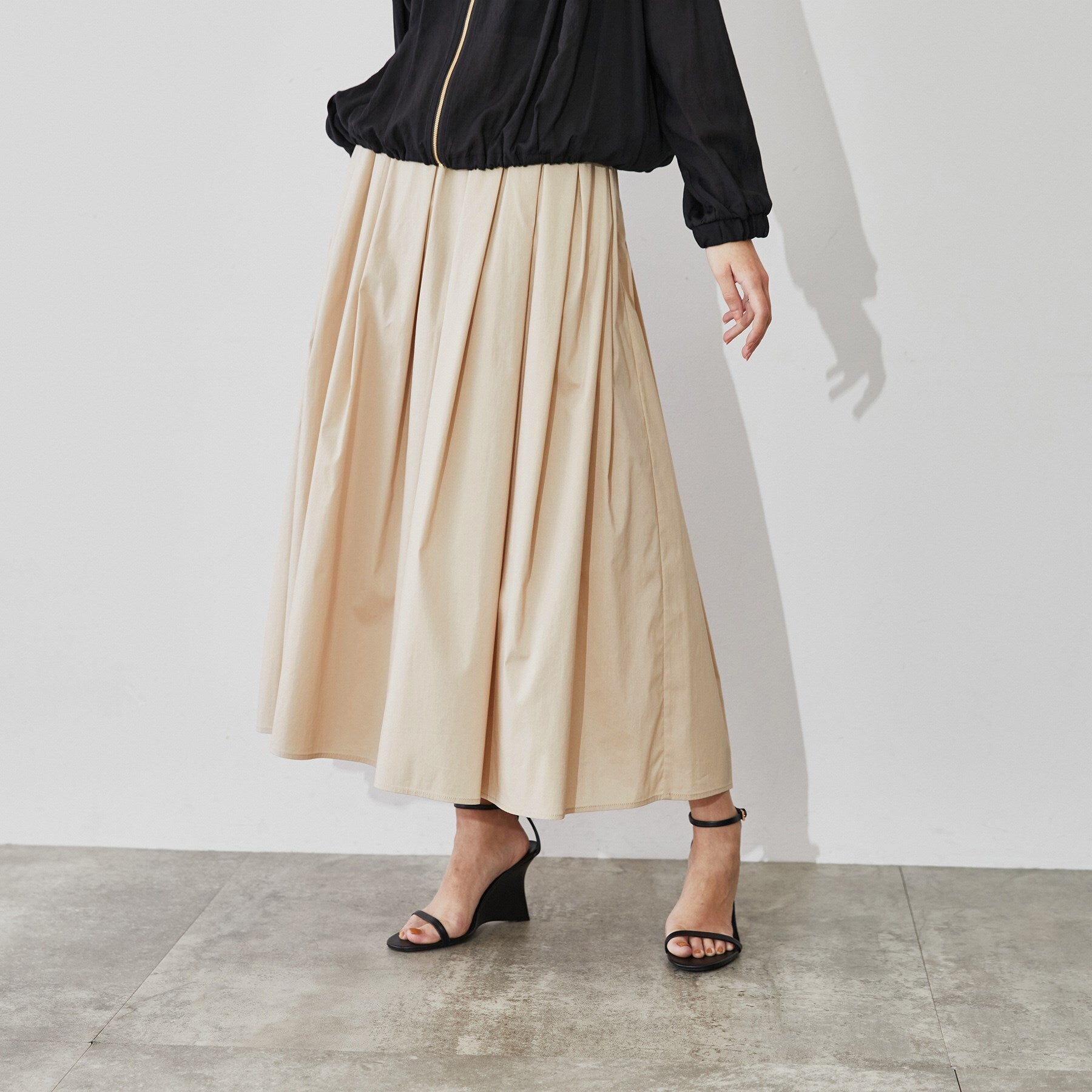 クロエンス cloenc タイプライターフレアスカート