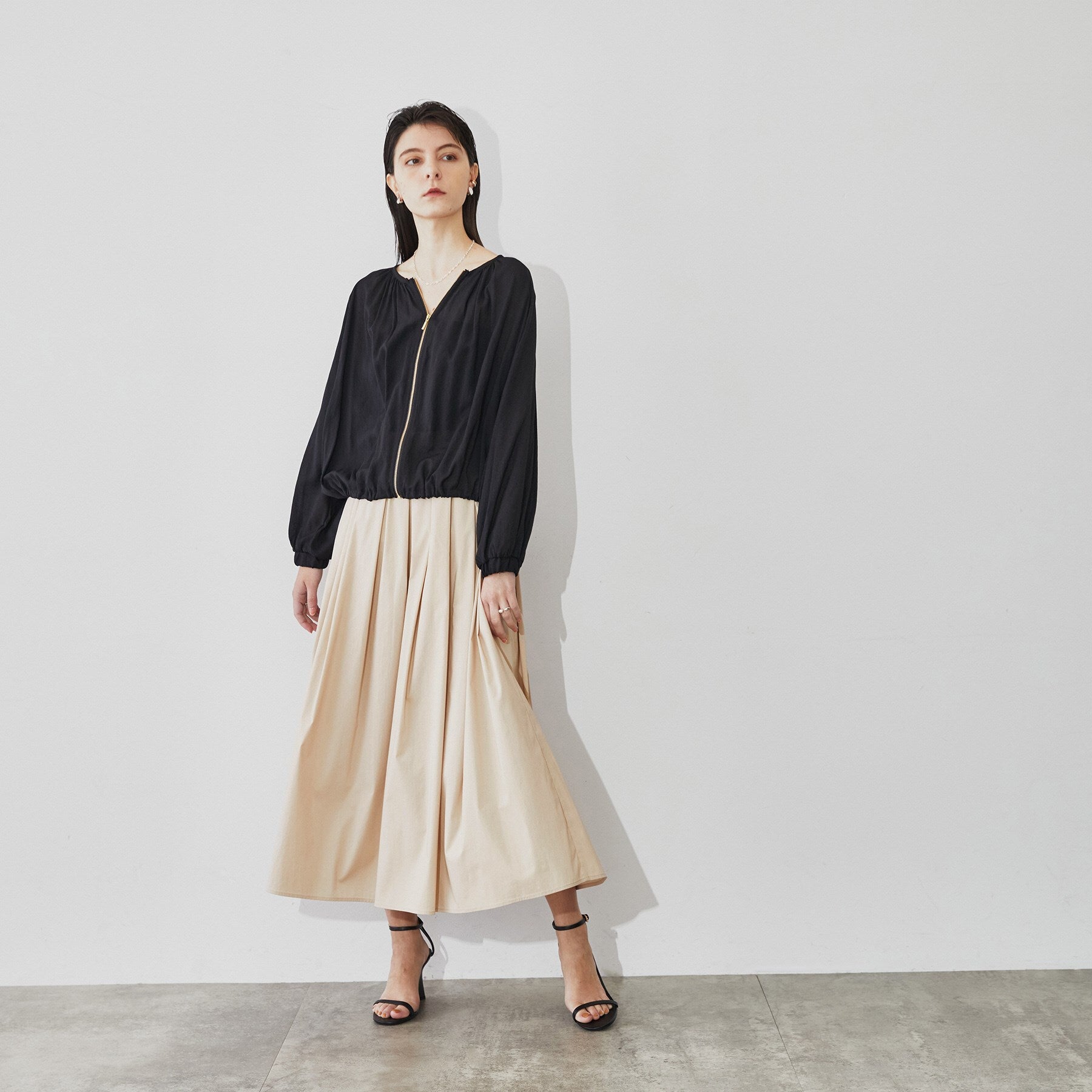 クロエンス cloenc タイプライターフレアスカート