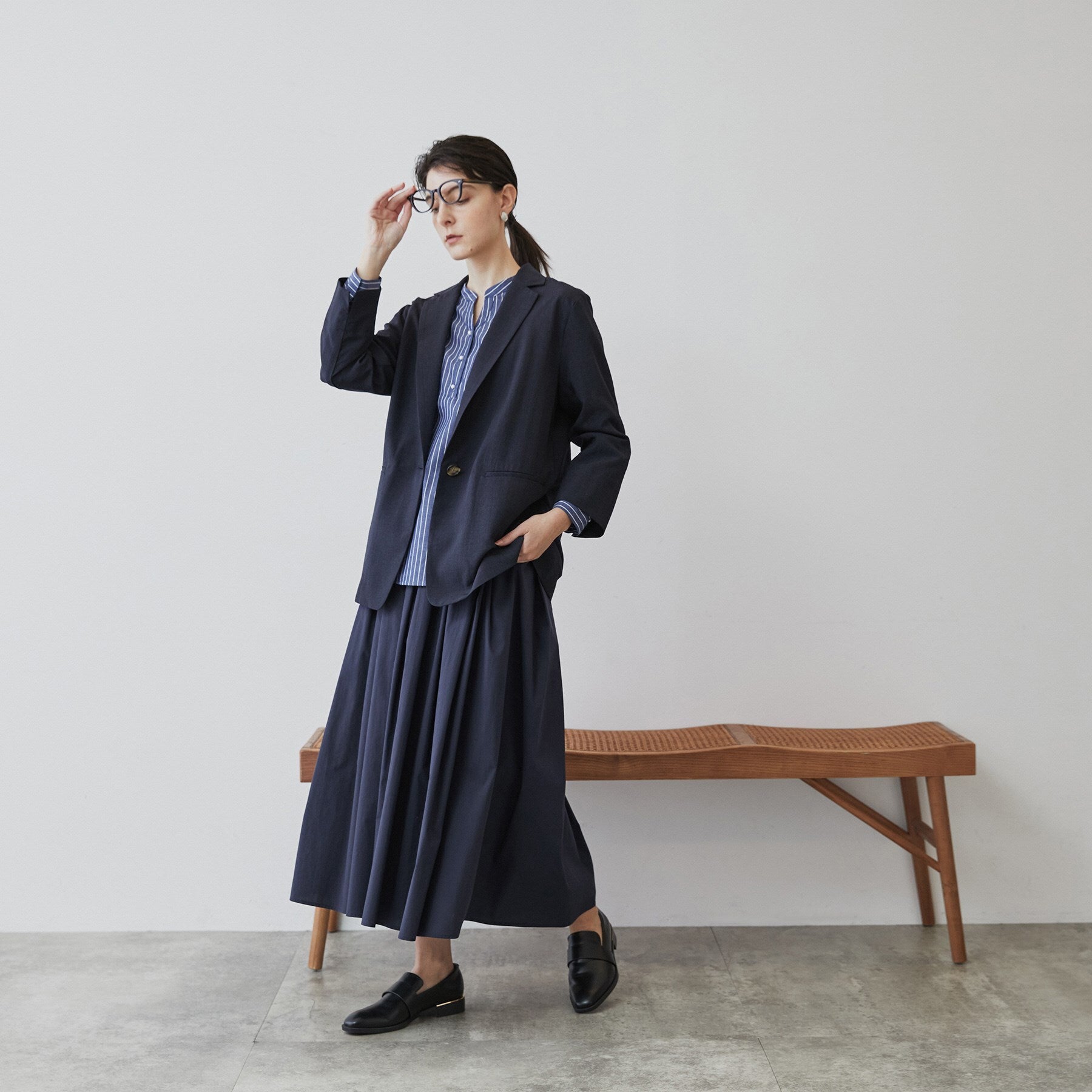 クロエンス cloenc タイプライターフレアスカート