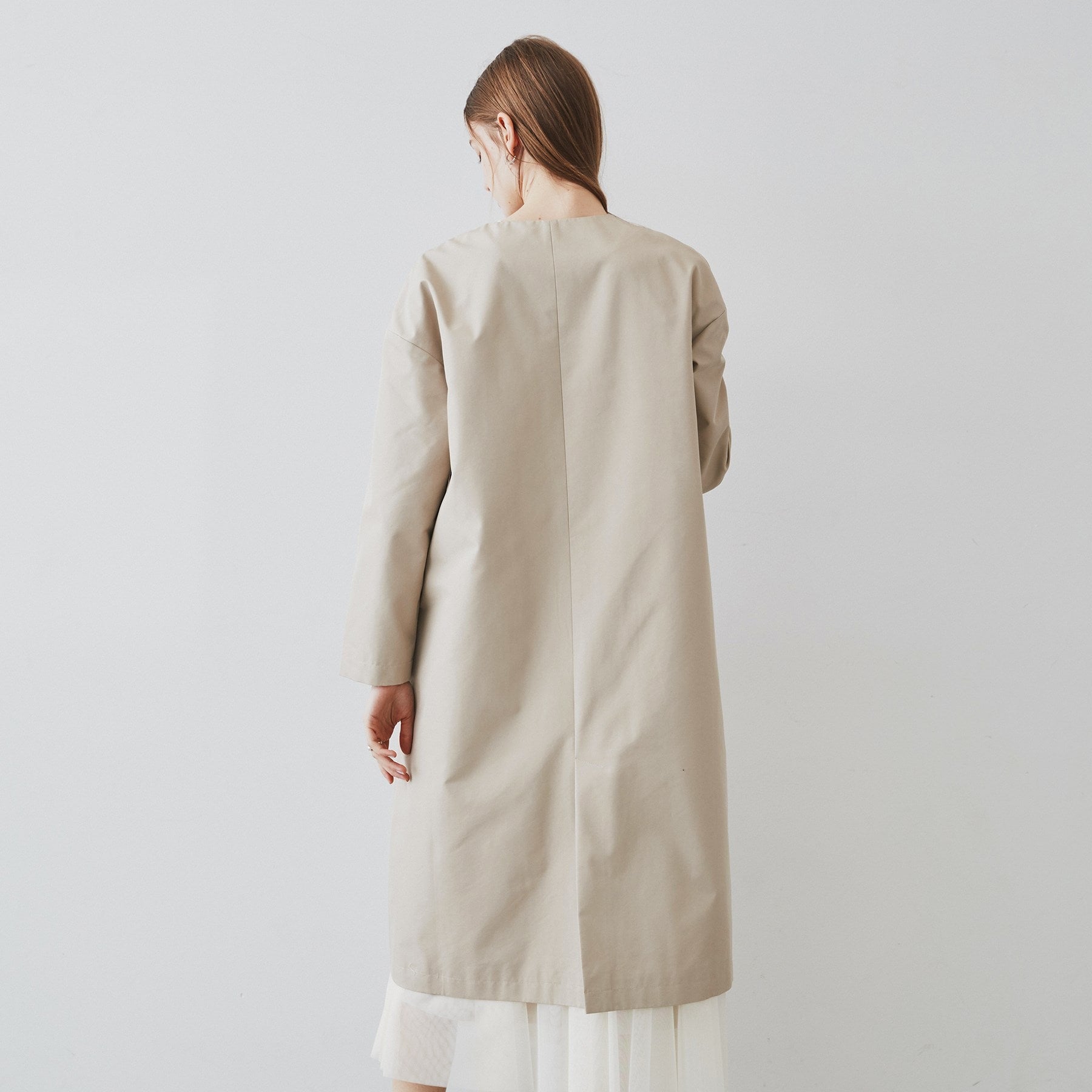 クロエンス cloenc シャンブレーノーカラーコート