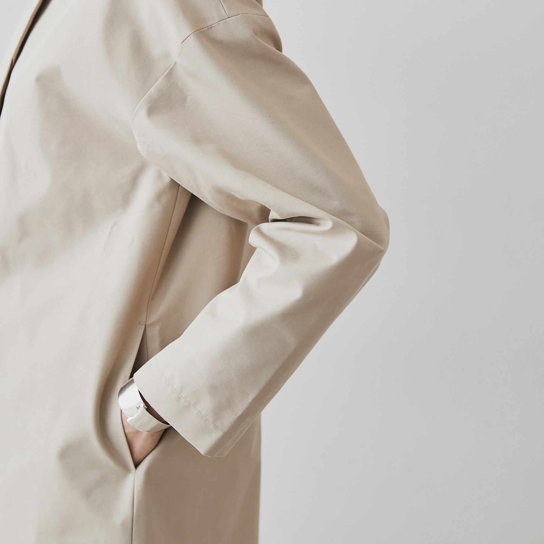 クロエンス cloenc シャンブレーノーカラーコート