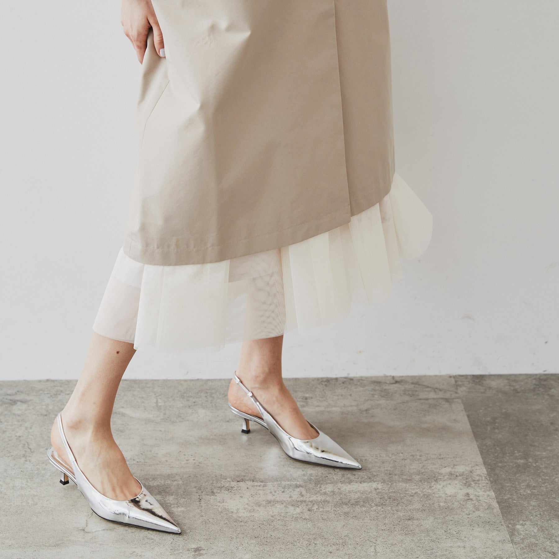 クロエンス cloenc シャンブレーノーカラーコート
