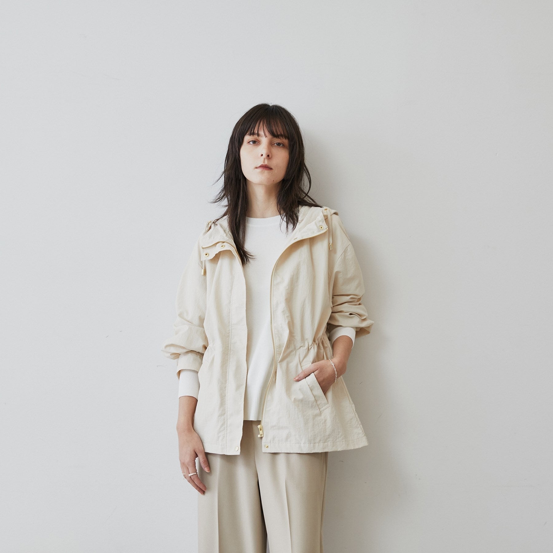 クロエンス cloenc グログランフーディーショートコート