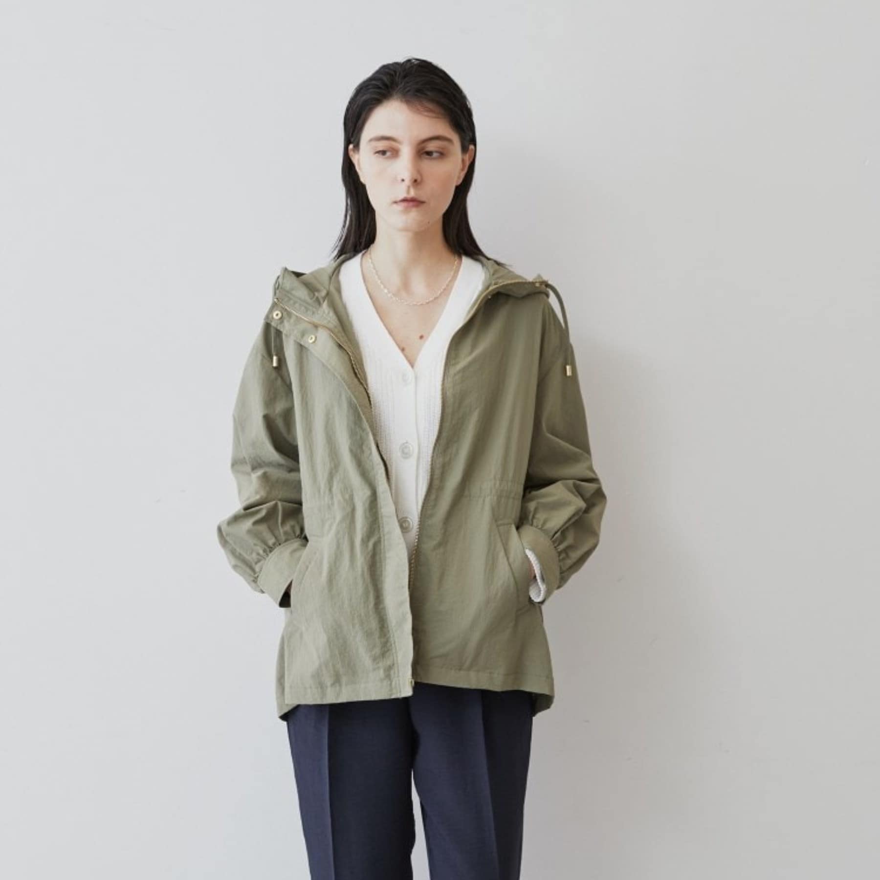 クロエンス cloenc グログランフーディーショートコート