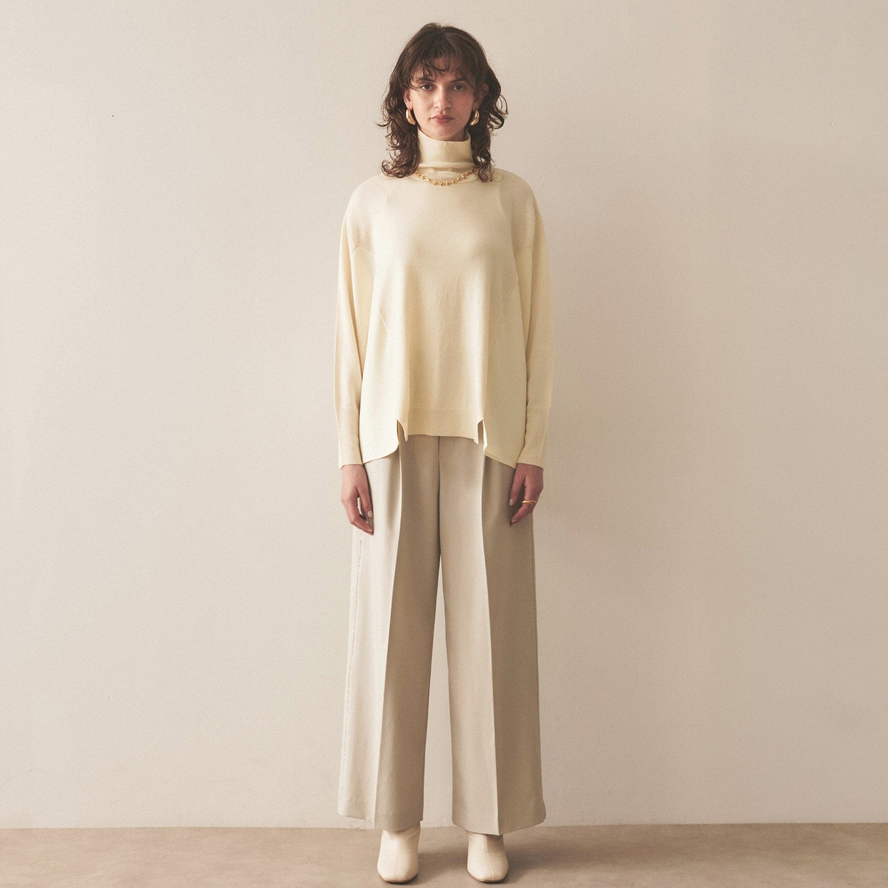 クロエンス cloenc ドッキング フレアニットプルオーバー （ブラック(019)） ブラック(019)