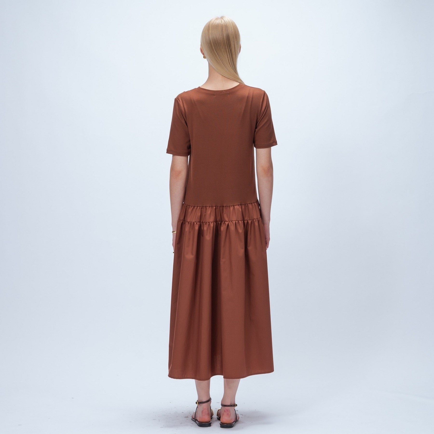 クロエンス cloenc 【手洗い可】ドッキングフレアワンピース （ブラック(019)） ブラック(019)