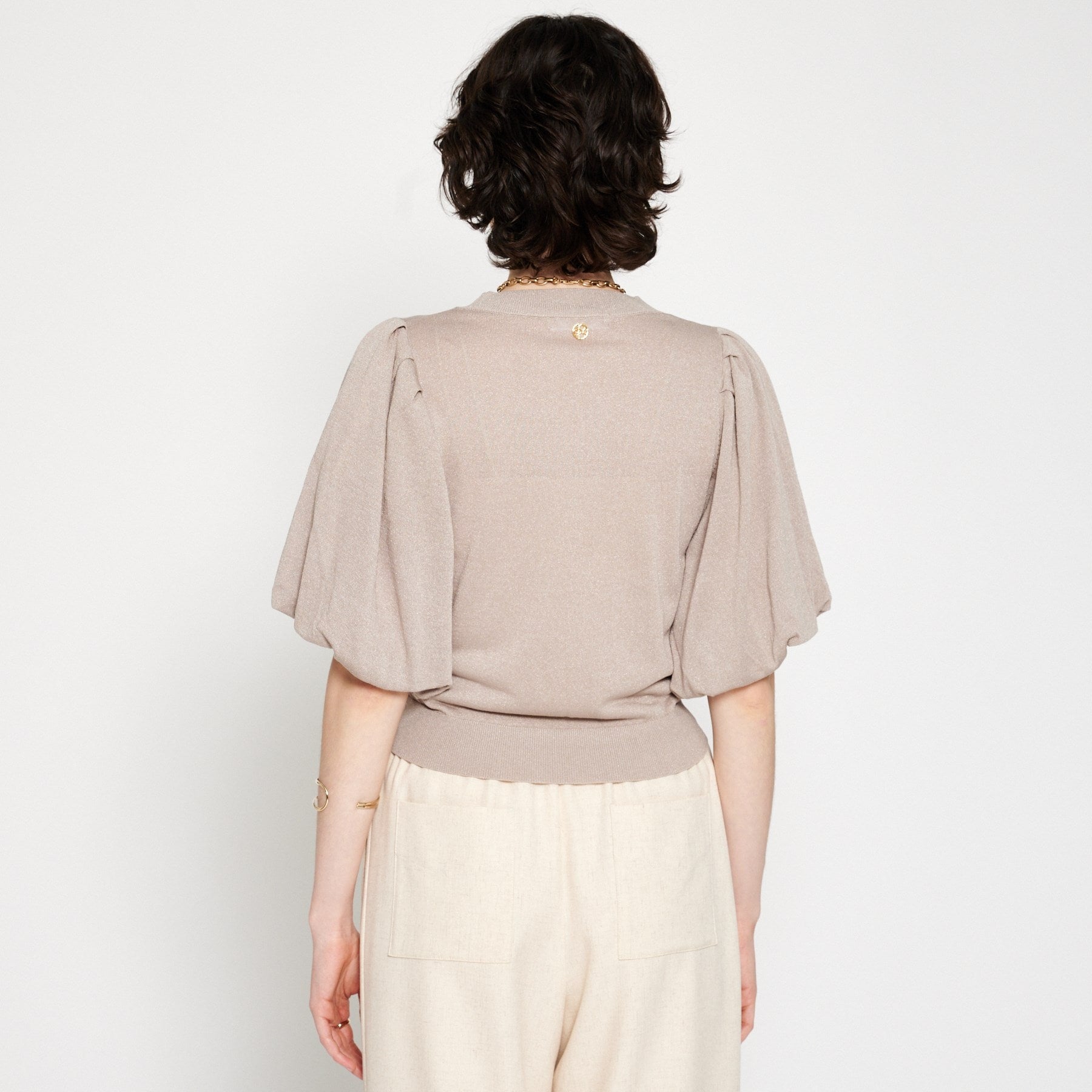 クロエンス cloenc 【手洗い可】バルーンスリーブニットプルオーバー （ラベンダー(080)） ラベンダー(080)