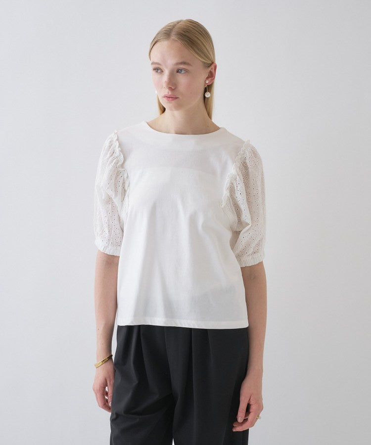 クロエンス cloenc レーススリーブTシャツ （ホワイト(001)） ホワイト(001)