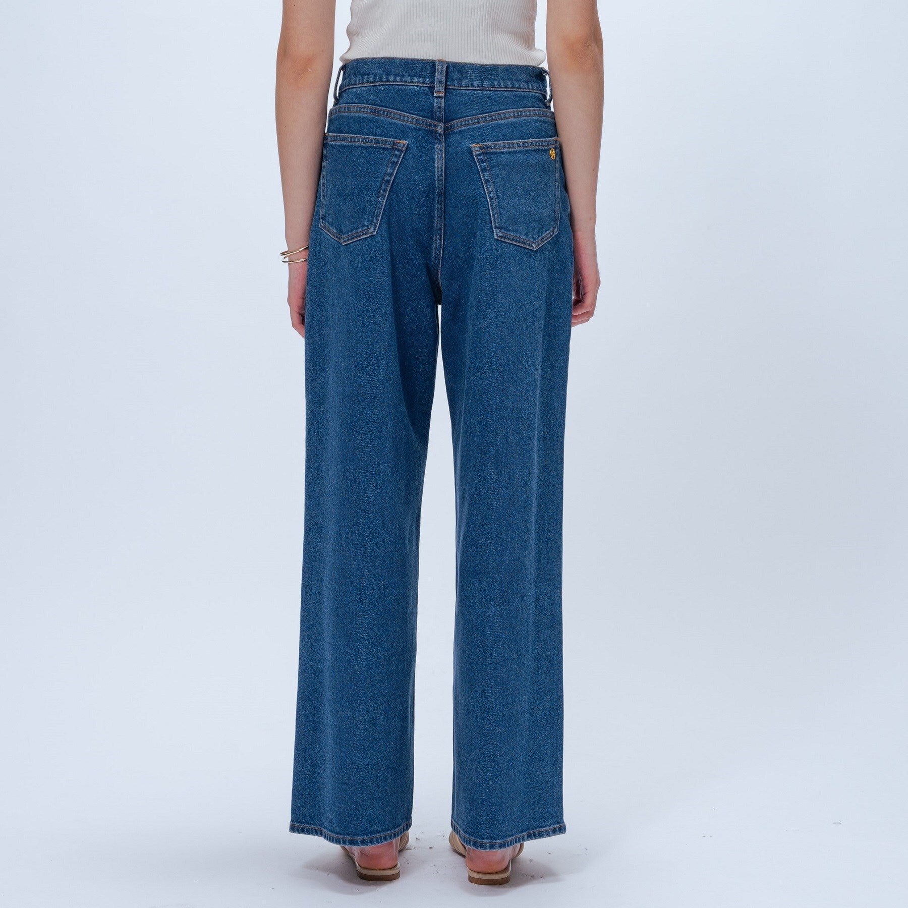 クロエンス cloenc 【マシンウォッシュ】ストレッチデニムワイドパンツ （ネイビー(094)） ネイビー(094)