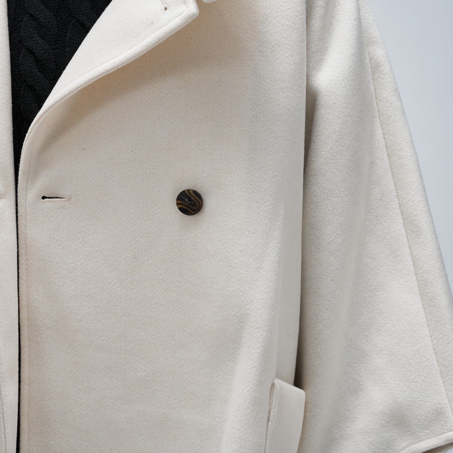 クロエンス cloenc 【手洗い可】メルトンジャージケープコートコート （ネイビー(094)） ネイビー(094)