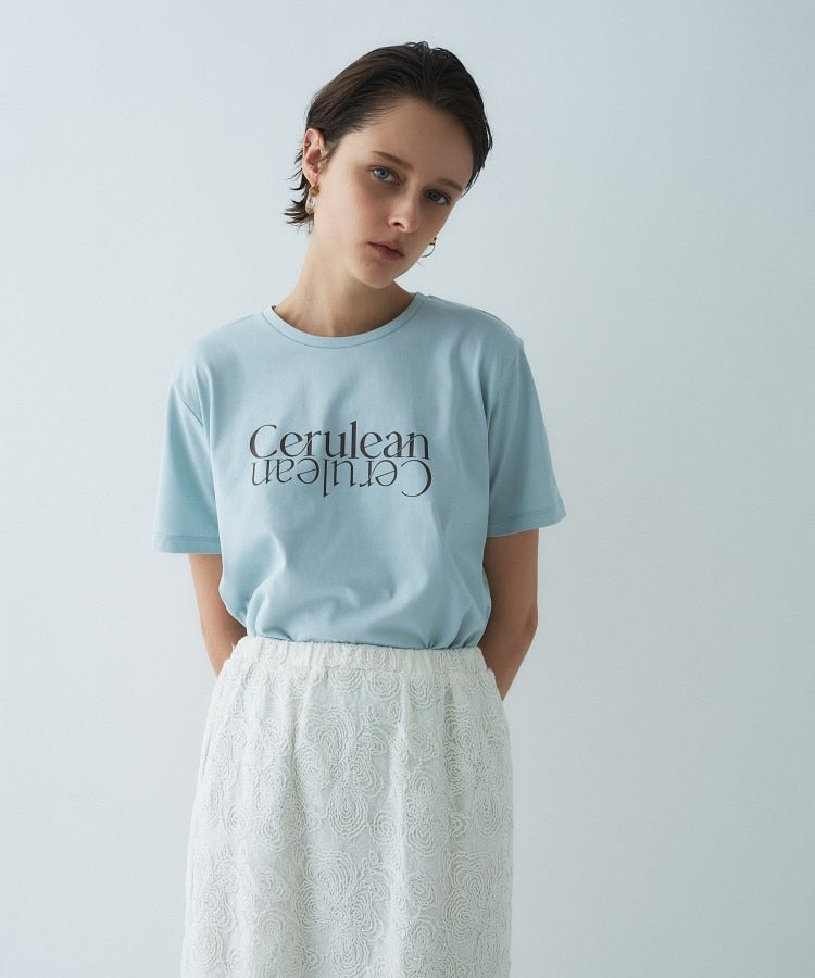 クロエンス cloenc ロゴプリントTシャツ （サックスブルー(290)） サックスブルー(290)