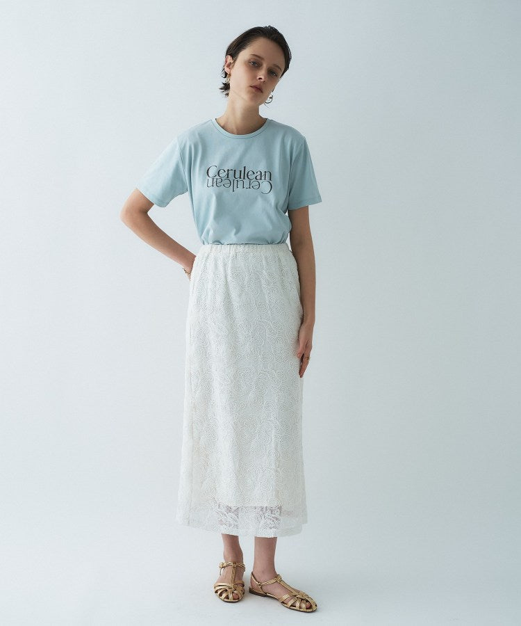 クロエンス cloenc ロゴプリントTシャツ （サックスブルー(290)） サックスブルー(290)