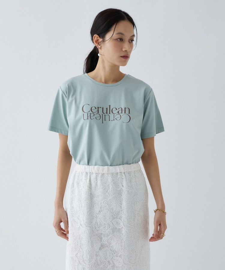 クロエンス cloenc ロゴプリントTシャツ （サックスブルー(290)） サックスブルー(290)