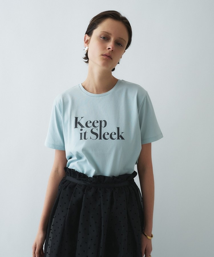 クロエンス cloenc 【マシンウォッシュ】ロゴプリントTシャツ （サックスブルー(190)） サックスブルー(190)