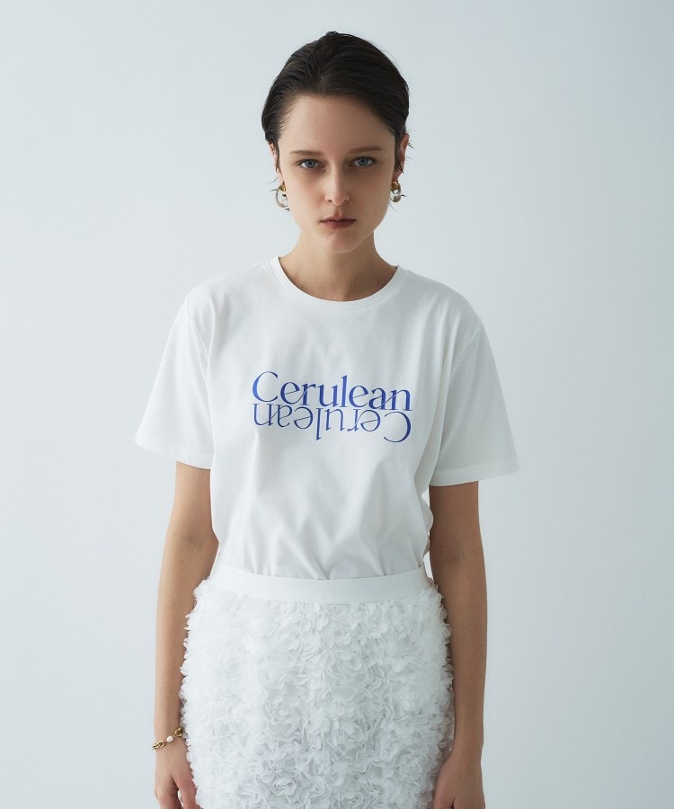 クロエンス cloenc 【マシンウォッシュ】ロゴプリントTシャツ （ホワイト(201)） ホワイト(201)