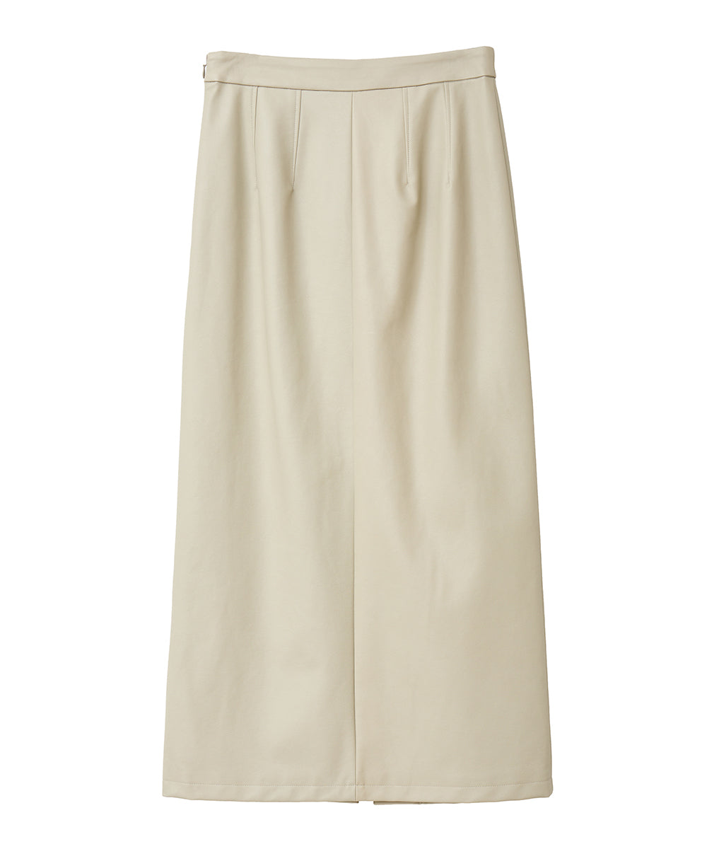 マノフ MANOF VEGAN LEATHER STRAIGHT SKIRT （BLACK） BLACK