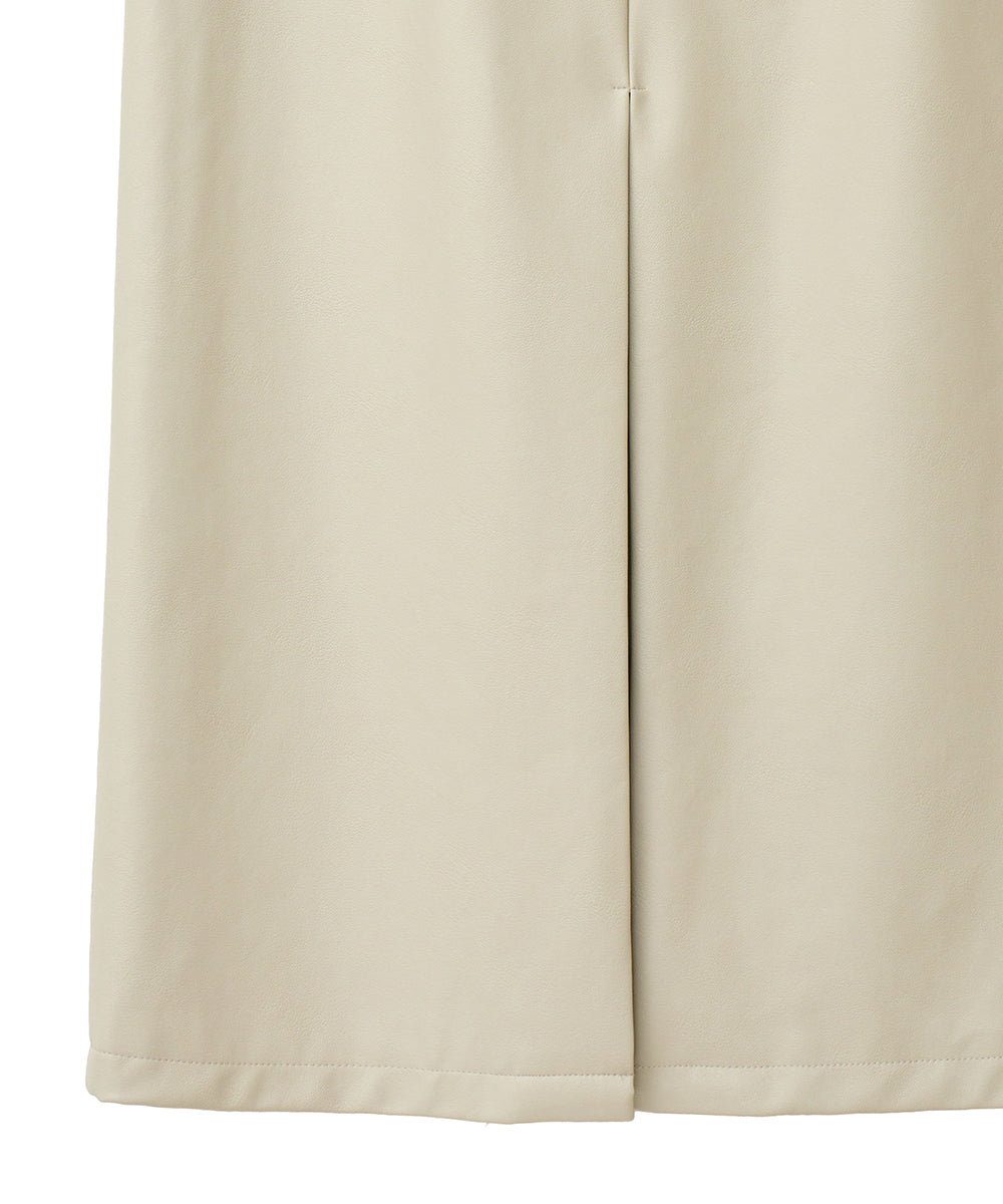 マノフ MANOF VEGAN LEATHER STRAIGHT SKIRT （BLACK） BLACK
