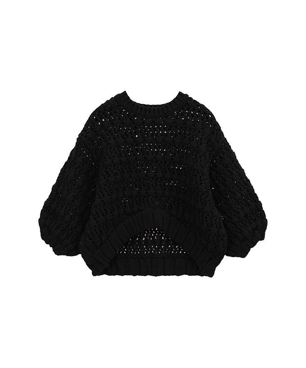 マノフ MANOF CHROCHET LIKE KNIT （BLACK） BLACK