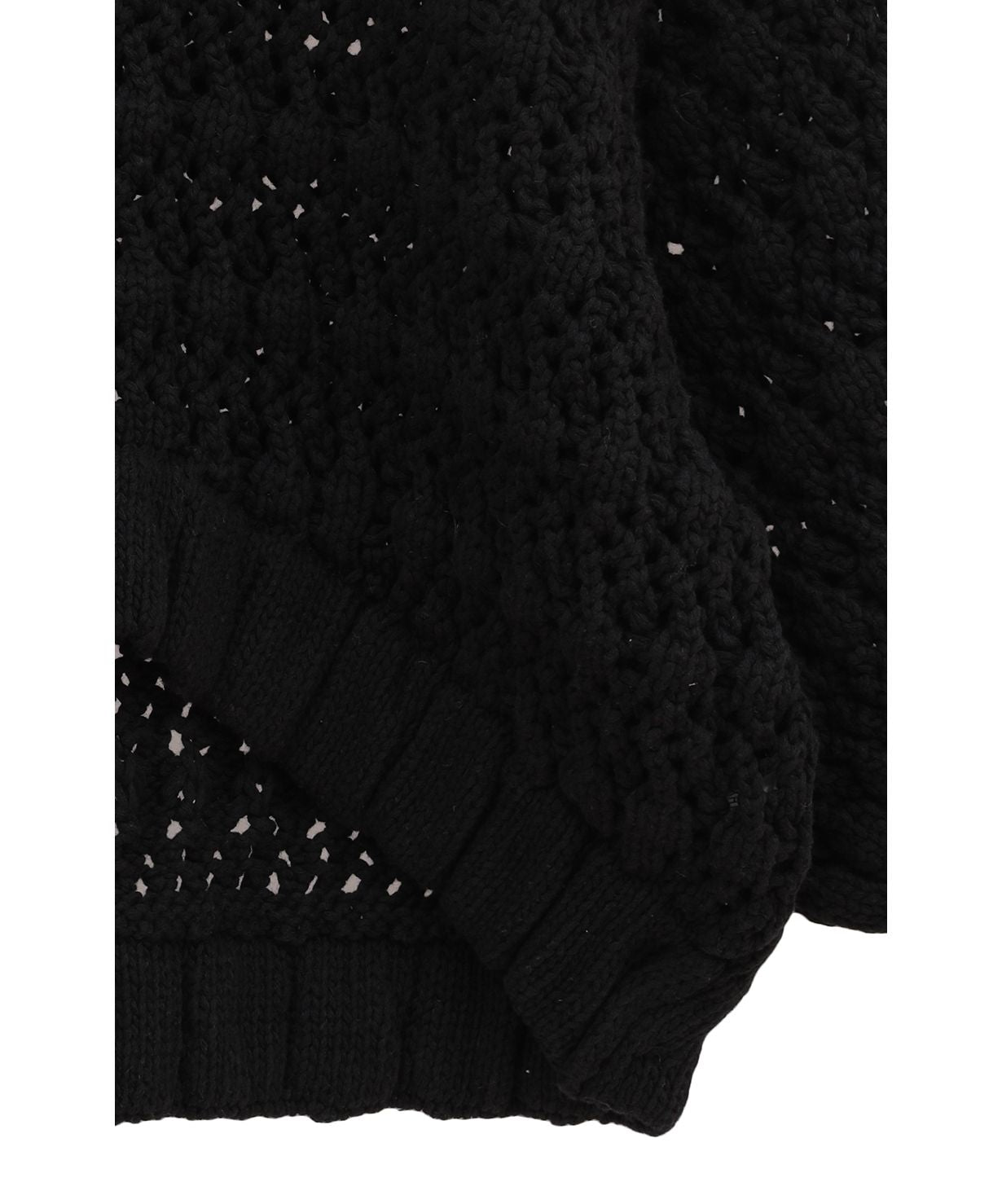 マノフ MANOF CHROCHET LIKE KNIT （BLACK） BLACK