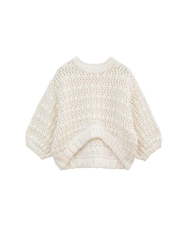 マノフ MANOF CHROCHET LIKE KNIT （BLACK） BLACK