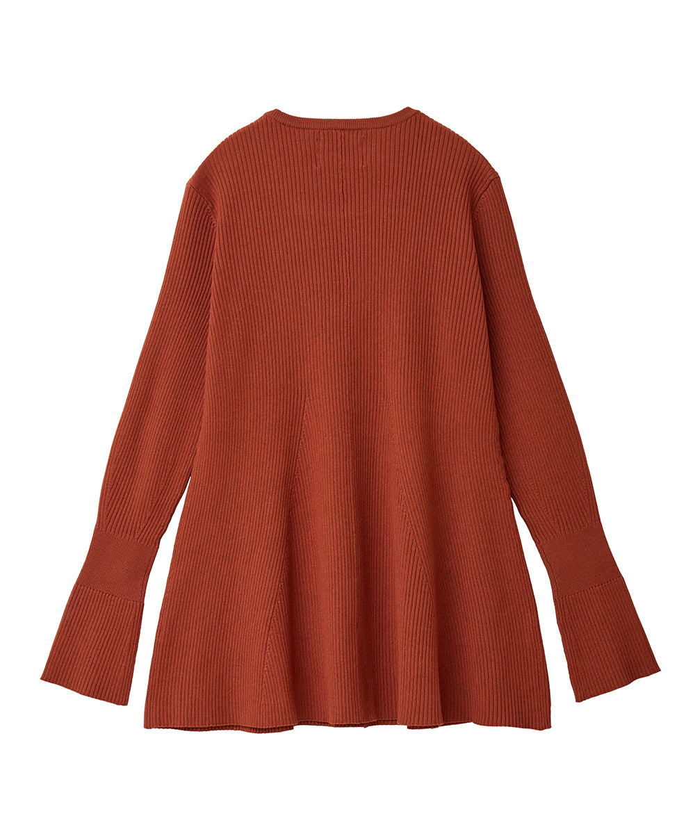 マノフ MANOF FLARE RIB KNIT TOPS （GRAY） GRAY