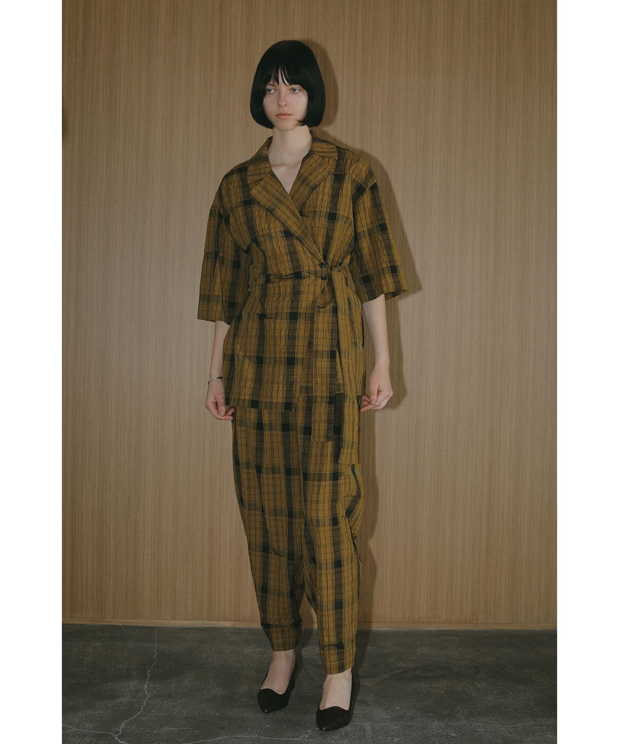 マノフ MANOF BELTED GATHER PANTS （CAMEL） CAMEL