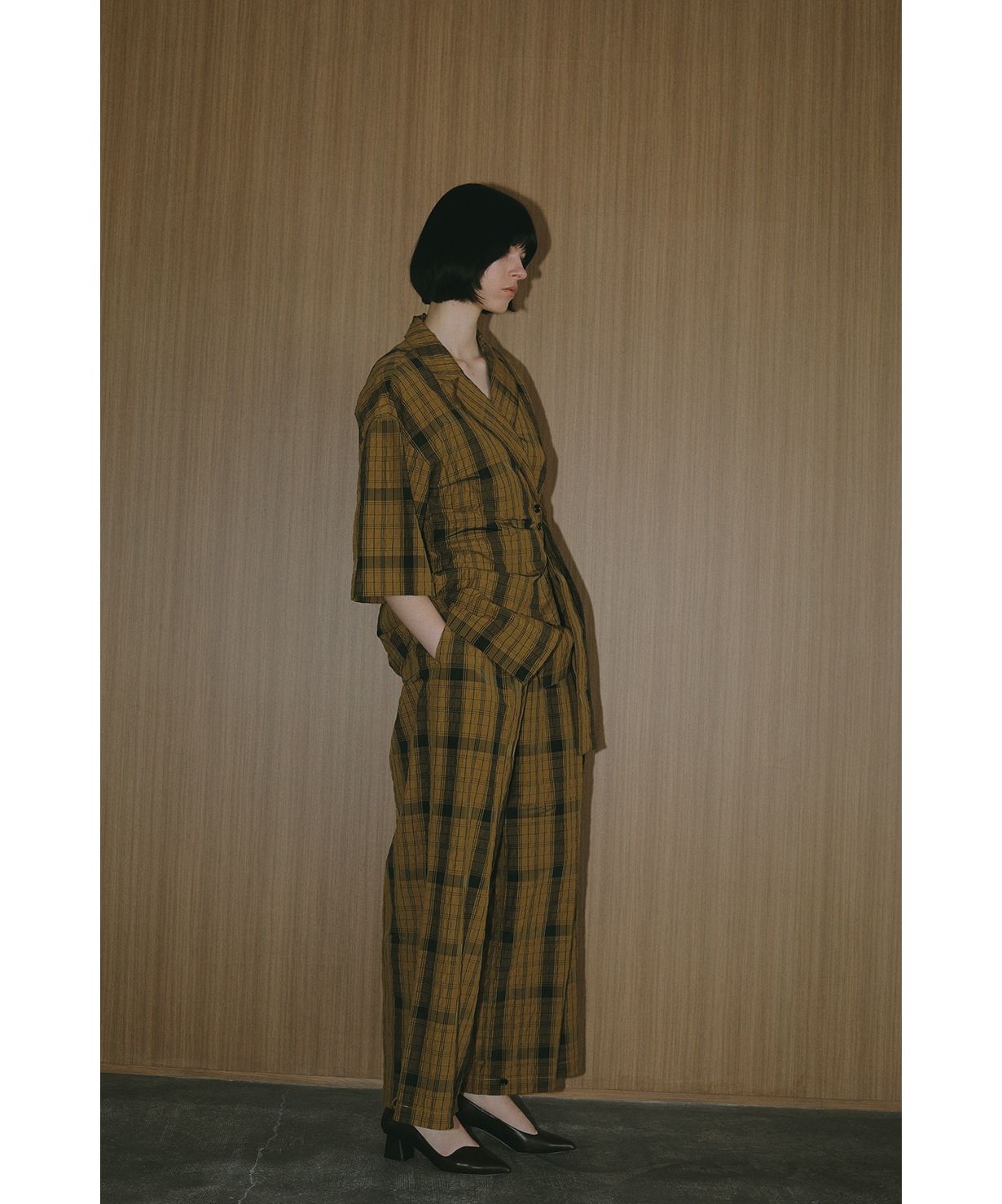 マノフ MANOF BELTED GATHER PANTS （CAMEL） CAMEL