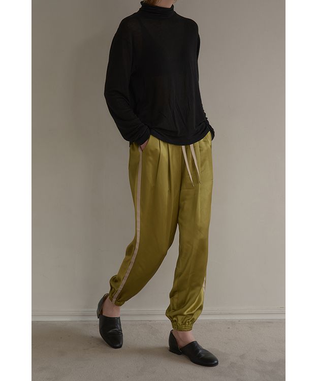 マノフ MANOF SIDE LINE SPORTS SATIN PANTS （NAVY） NAVY
