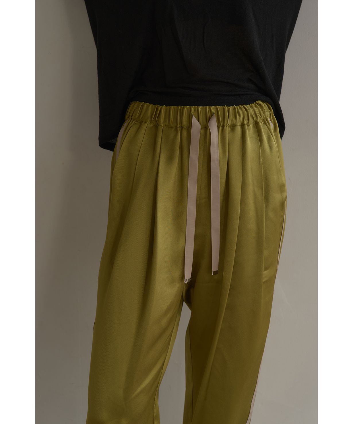 マノフ MANOF SIDE LINE SPORTS SATIN PANTS （NAVY） NAVY