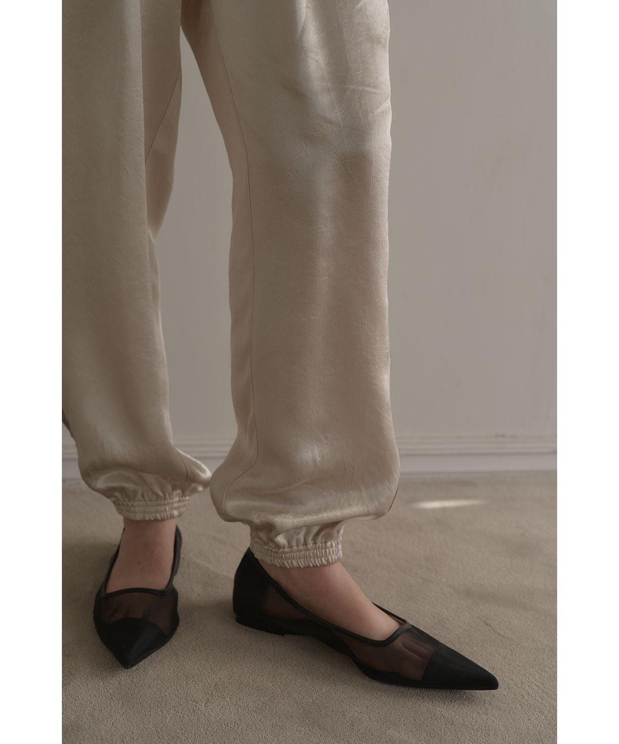 マノフ MANOF SIDE LINE SPORTS SATIN PANTS （NAVY） NAVY