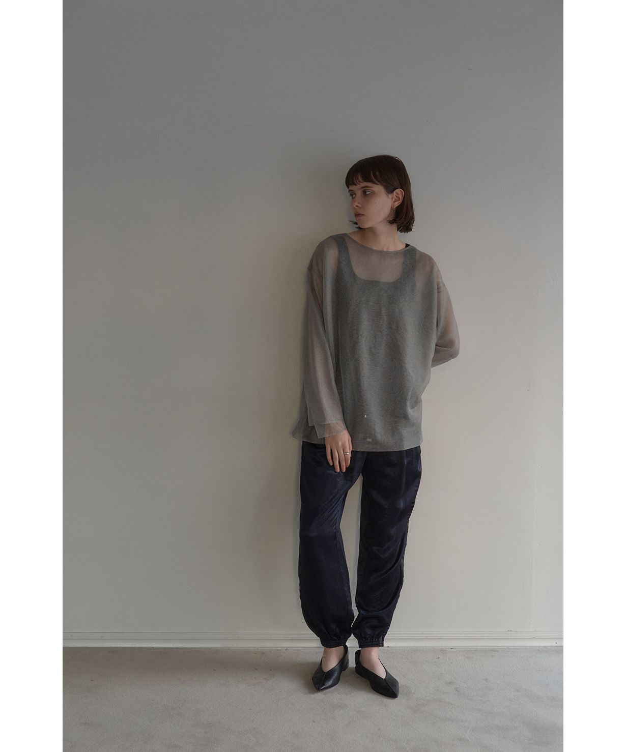 マノフ MANOF SIDE LINE SPORTS SATIN PANTS （NAVY） NAVY