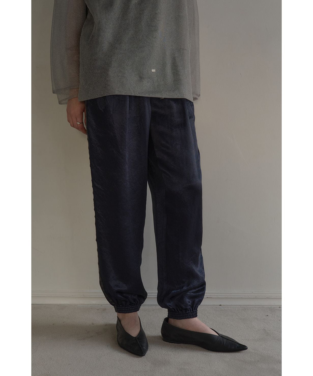 マノフ MANOF SIDE LINE SPORTS SATIN PANTS （NAVY） NAVY