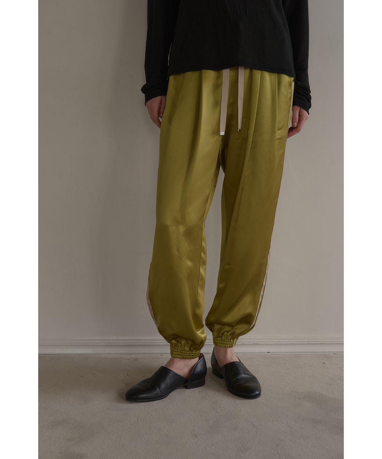 マノフ MANOF SIDE LINE SPORTS SATIN PANTS （GREEN） GREEN