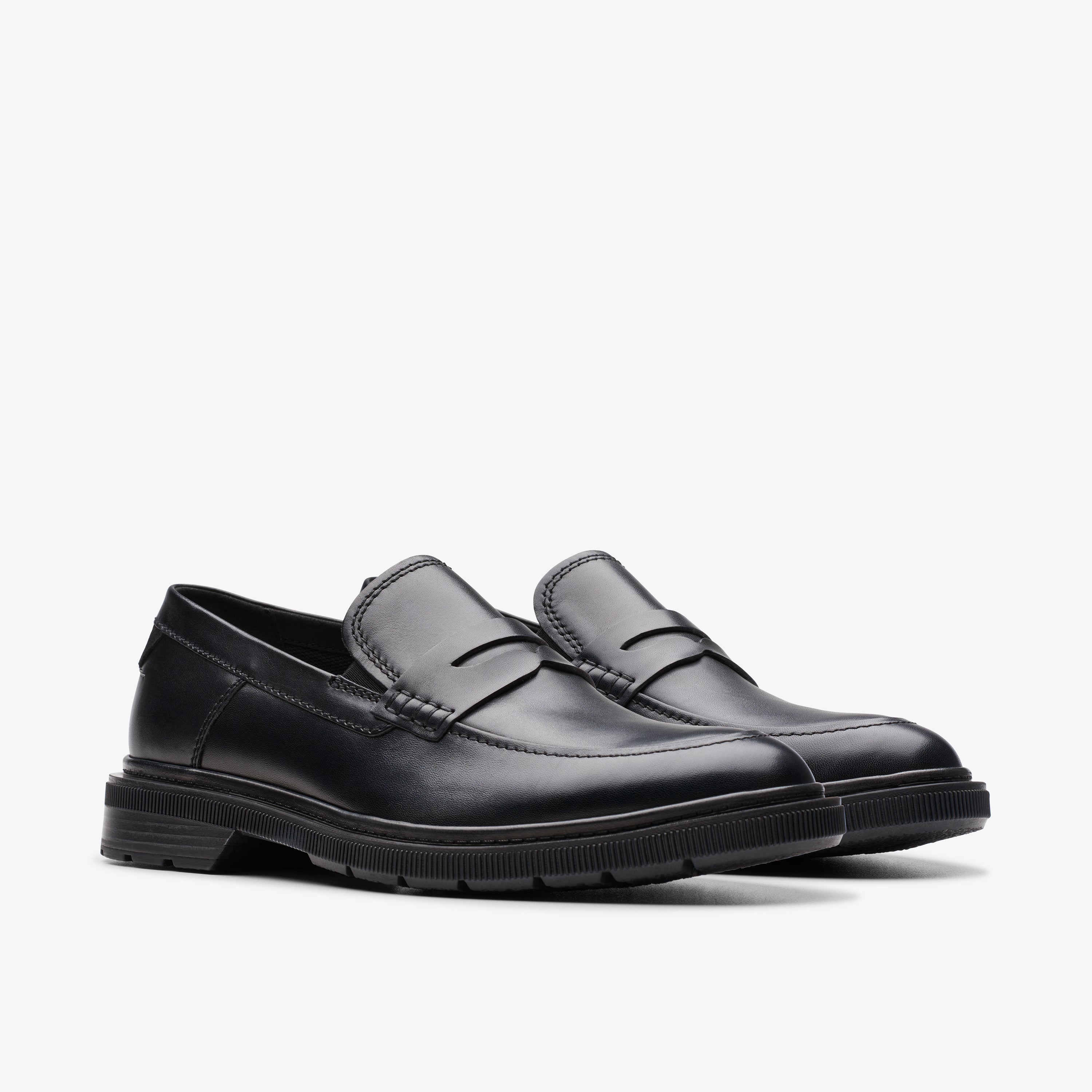 クラークス Clarks Burchill Penny / バーチルペニー （ブラックレザー） ブラックレザー