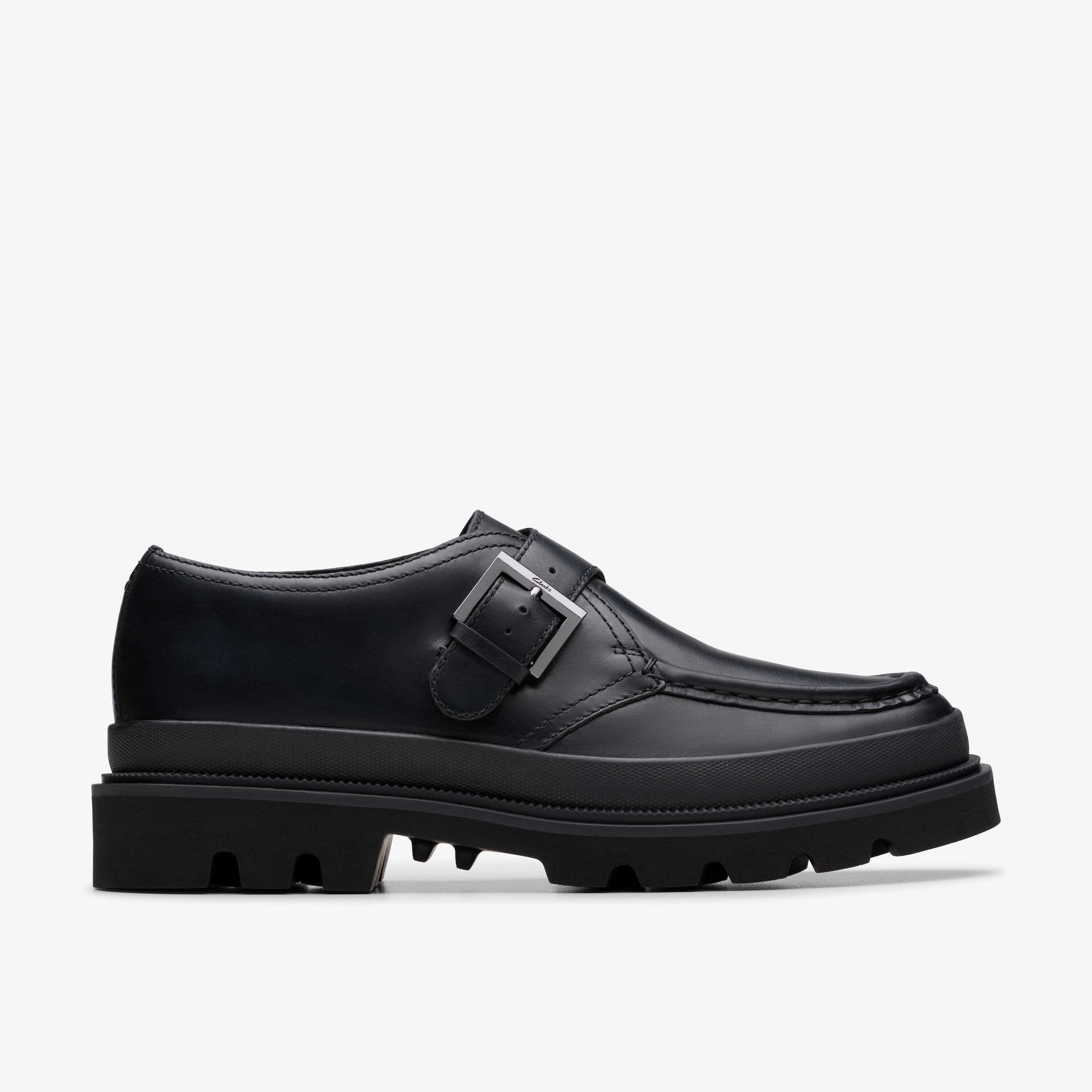 クラークス Clarks Badell Monk / バデルモンク （ブラックレザー） ブラックレザー