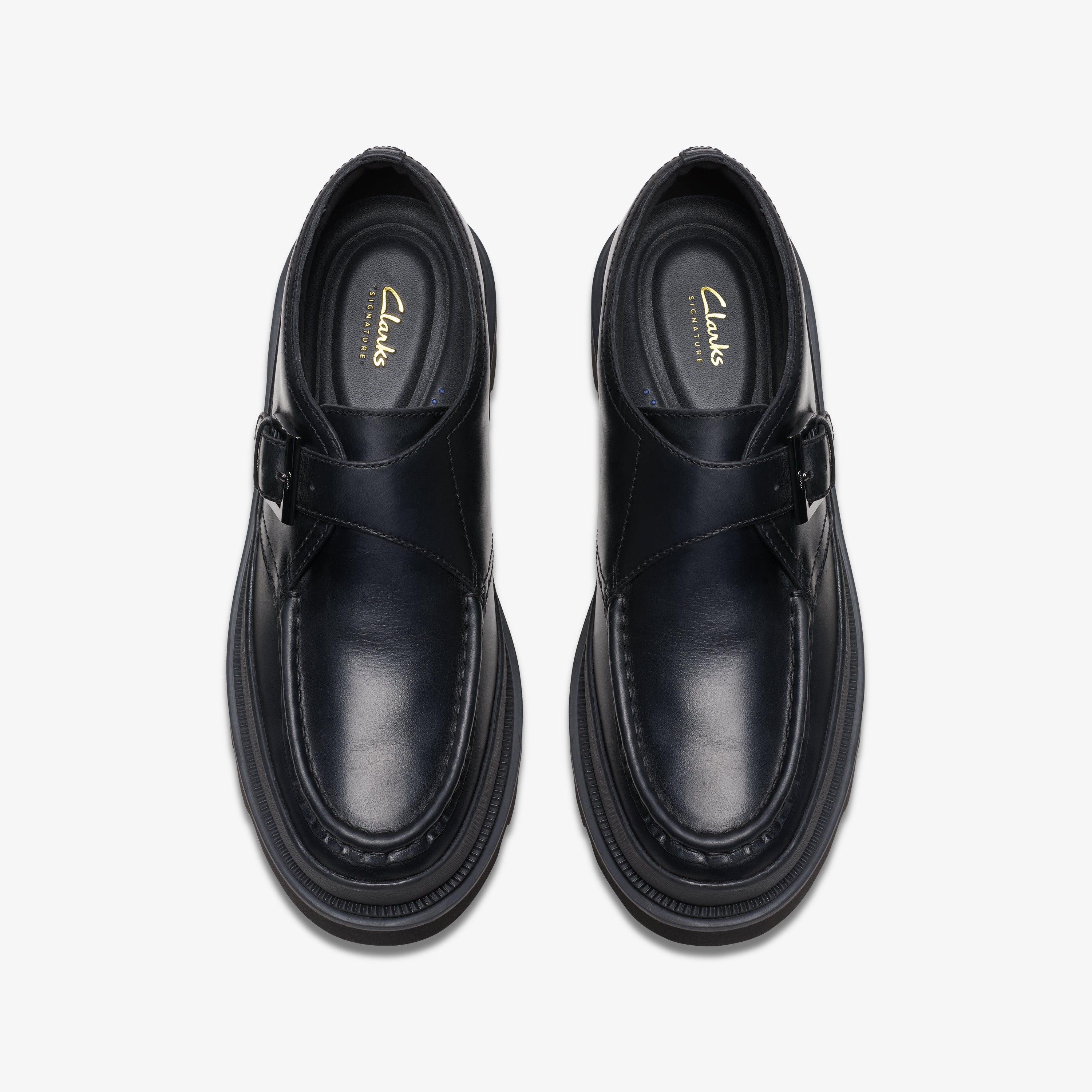 クラークス Clarks Badell Monk / バデルモンク （ブラックレザー） ブラックレザー