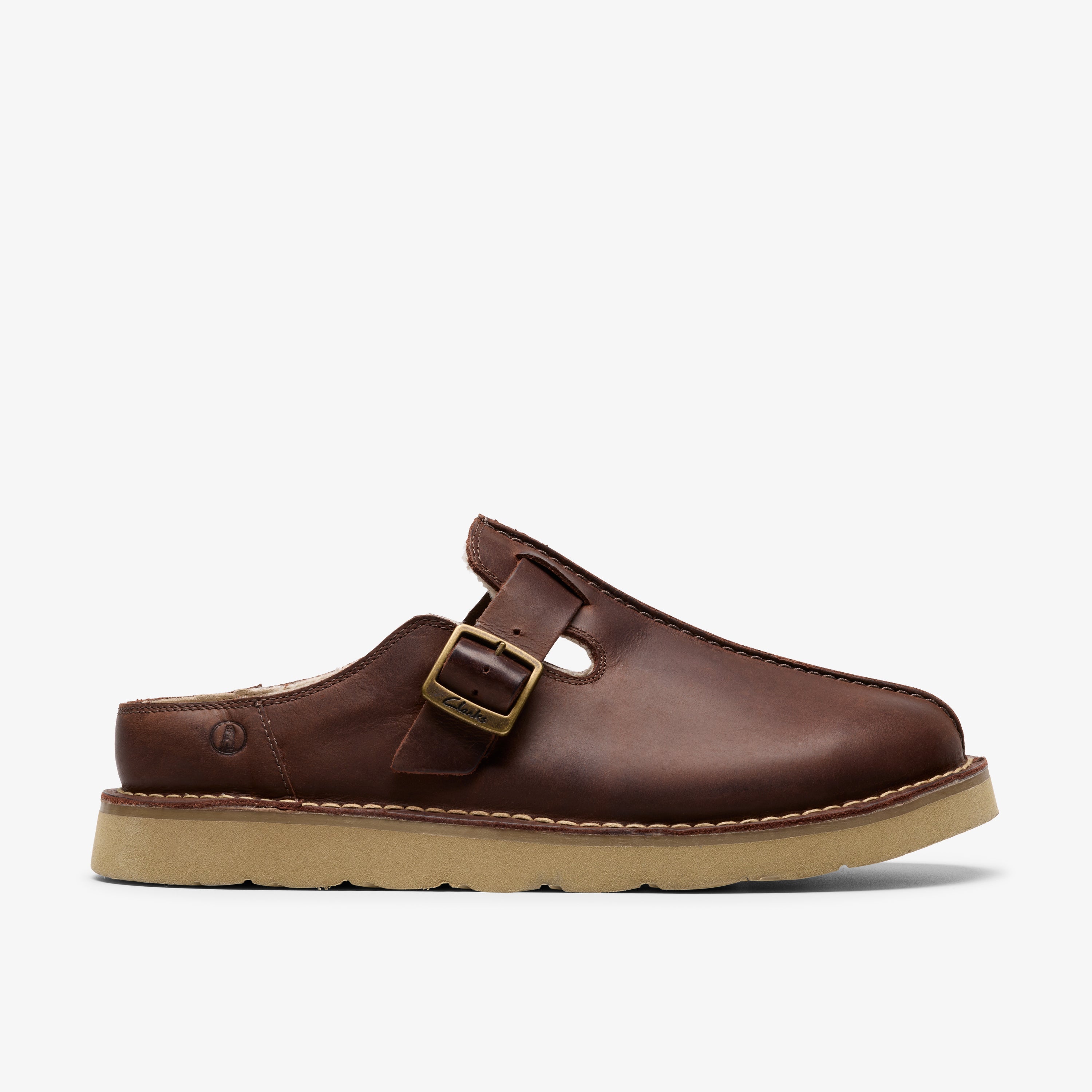 クラークス Clarks Solsbury Mule / ソルスブリーミュール （ブラウンラインドレザー） ブラウンラインドレザー