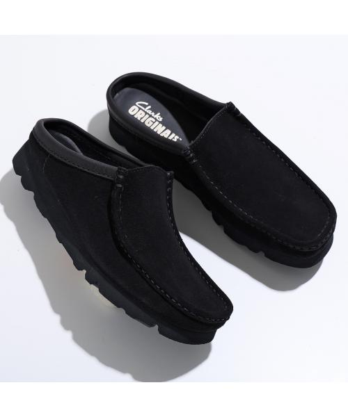 クラークス Clarks Clarks スリッポン 26180443 WALLABEE SLIP ワラビースリップ （BLACK-SUEDE/ブラック） BLACK-SUEDE/ブラック