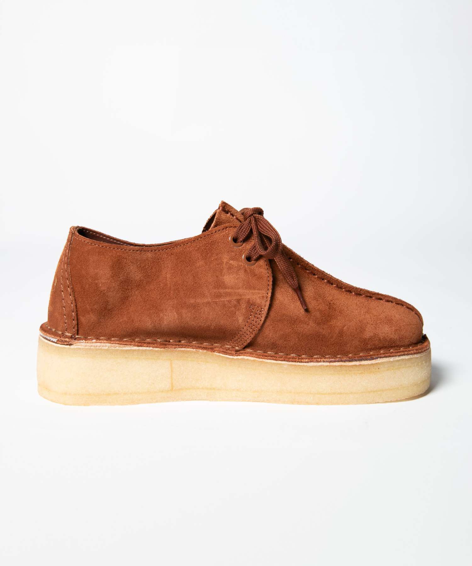 Clarks Clarks 26174019 Boots Trek Wedge. Women's Trek Wedge Thick Sole Lace-Up Round Suede