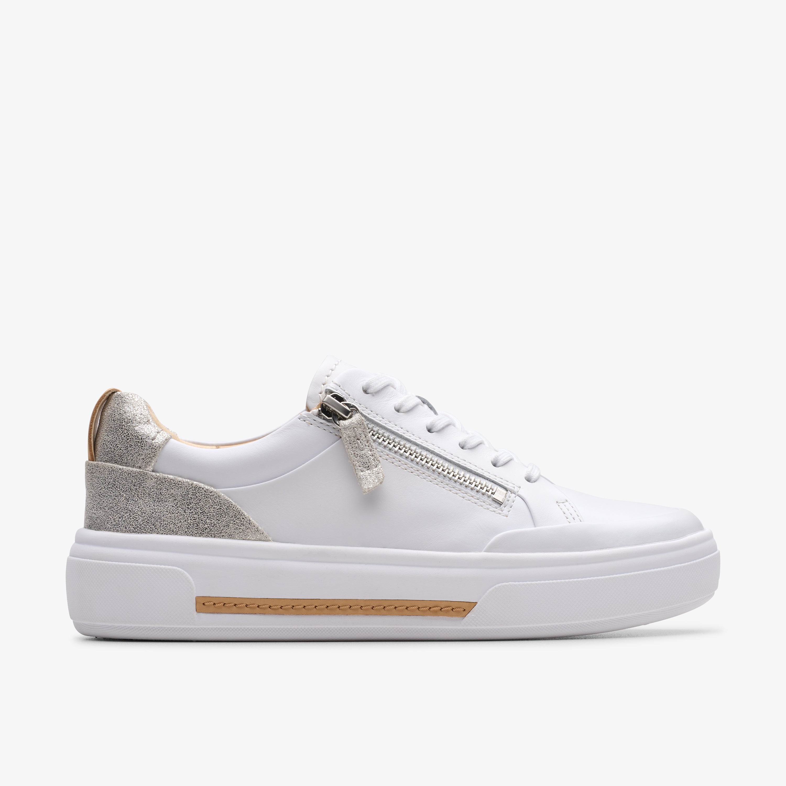 クラークス Clarks Hollyhock Zip / ホリーホックジップ （シルバーコンビレザー） シルバーコンビレザー